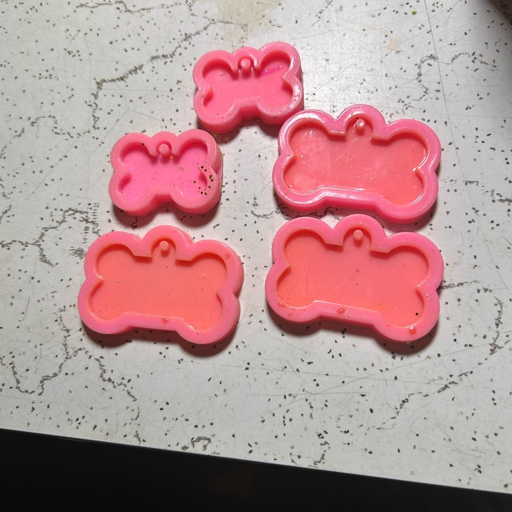Pink Bone-Shaped Silicone Molds